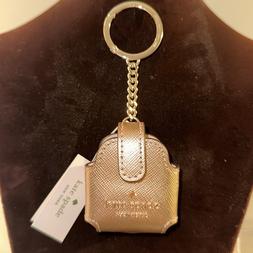 Kate Spade Metallic Saffia Leather AirPods Case